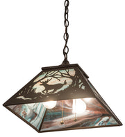 Bronze Woodland Deer Trail Pendant Under View | The Cabin Shack