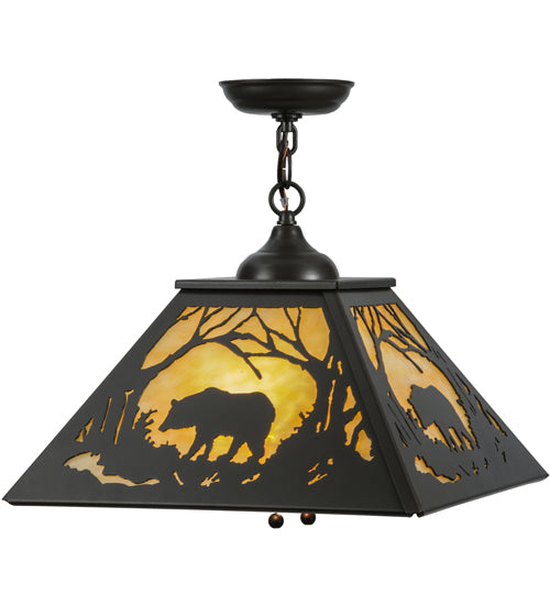 Copper Woodland Forest Bear Swag Light | The Cabin Shack