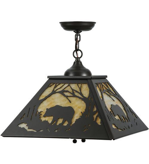 Copper Woodland Forest Bear Swag Light