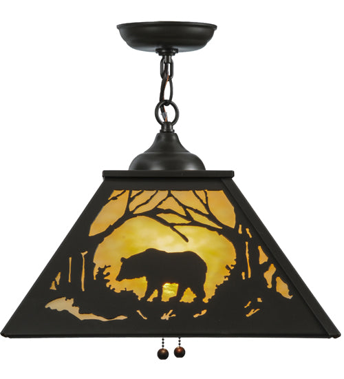 Copper Woodland Forest Bear Swag Light