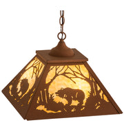 Earth Bronze Woodland Wandering Bear Pendant Over View | The Cabin Shack