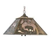 Antique Copper Woodland Wandering Bear Pendant Close View | The Cabin Shack