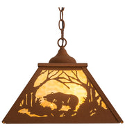 Earth Bronze Woodland Wandering Bear Pendant Straight View | The Cabin Shack