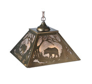 Antique Copper Woodland Wandering Bear Pendant Over View | The Cabin Shack