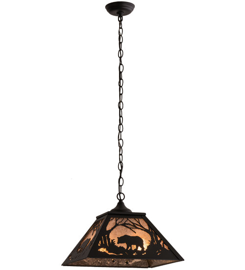 Black Woodland Wandering Bear Pendant Far Away | The Cabin Shack