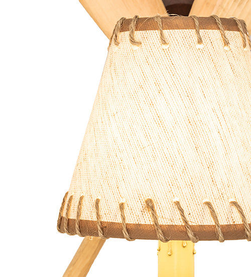 16" Wide Burlap Pine Paddle Wall Sconce