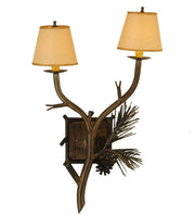 16" Wide Forest Pine Cone Wall Sconce 2 | The Cabin Shack