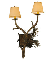 16" Wide Forest Pine Cone Wall Sconce 4 | The Cabin Shack