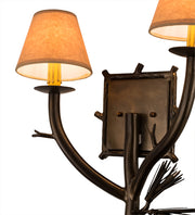 16" Wide Forest Pine Needles Wall Sconce 3 | The Cabin Shack