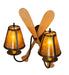 18" Wide Amber Mica Paddle Wall Sconce | The Cabin Shack