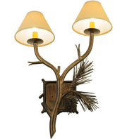 18" Wide Forest Pine Cone Wall Sconce 1 | The Cabin Shack