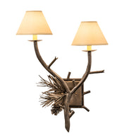 18" Wide Forest Pine Cone Wall Sconce 3 | The Cabin Shack