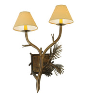 18" Wide Forest Pine Cone Wall Sconce 3 | The Cabin Shack
