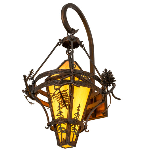 18" Wide Lakewood Pine Tree Wall Sconce 4 | The Cabin Shack