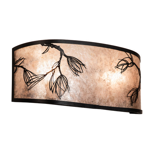 20" Wide Timeless Silver Pine Wall Sconce | The Cabin Shack