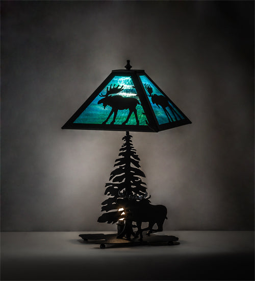 21" High Bull Moose Accent Lamp | The Cabin Shack