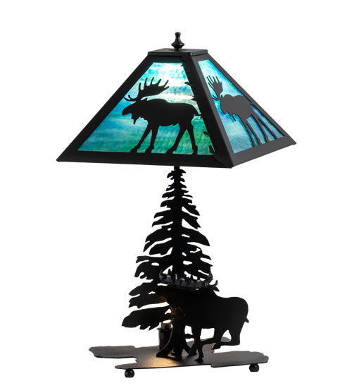 21" High Bull Moose Accent Lamp 1 | The Cabin Shack