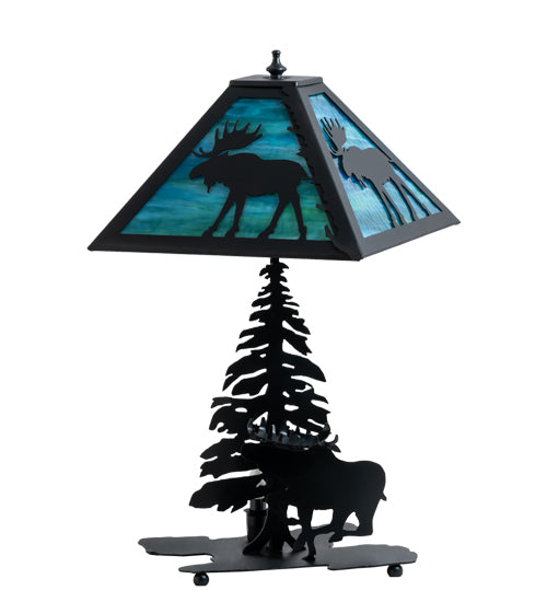 21" High Bull Moose Accent Lamp 2 | The Cabin Shack