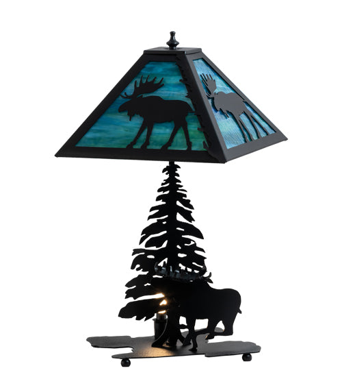 21" High Bull Moose Accent Lamp 3 | The Cabin Shack