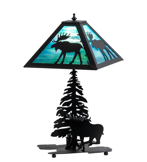 21" High Bull Moose Accent Lamp 4 | The Cabin Shack