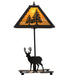 Black High Deer Forest Pine Table Lamp Front | The Cabin Shack