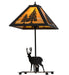 Black High Deer Forest Pine Table Lamp Under  | The Cabin Shack