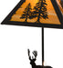 Black High Deer Forest Pine Table Lamp Corner | The Cabin Shack