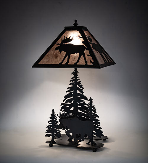21" High Forest Bull Moose Accent Lamp | The Cabin Shack