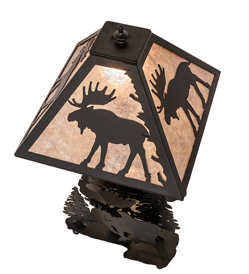 21" High Forest Bull Moose Accent Lamp 3 | The Cabin Shack