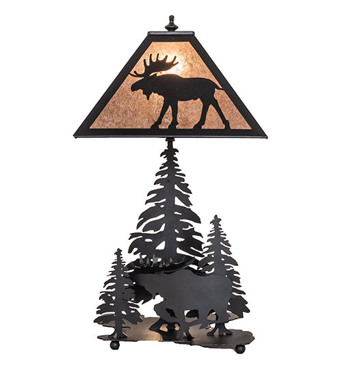 21" High Forest Bull Moose Accent Lamp 5 | The Cabin Shack