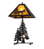 21" High Majestic Forest Moose Accent Lamp 5 | The Cabin Shack