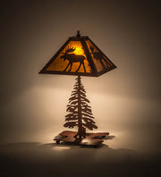 Rust High Majestic Moose Table Lamp | The Cabin Shack
