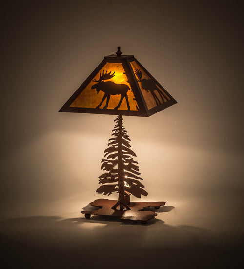 Rust High Majestic Moose Table Lamp | The Cabin Shack