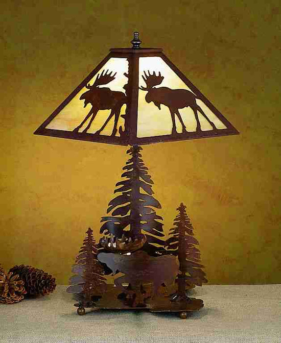 21" High Majestic Moose Accent Lamp | The Cabin Shack