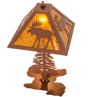 Rust High Majestic Moose Table Lamp Top| The Cabin Shack