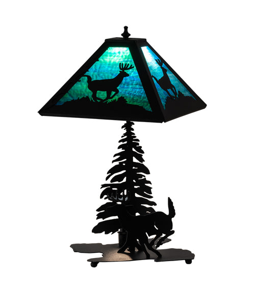 21" High Pine Forest Deer Accent Lamp 1 | The Cabin Shack