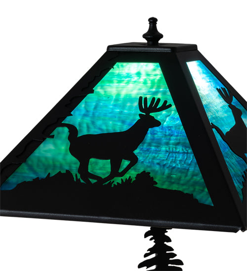 21" High Pine Forest Deer Accent Lamp 2 | The Cabin Shack