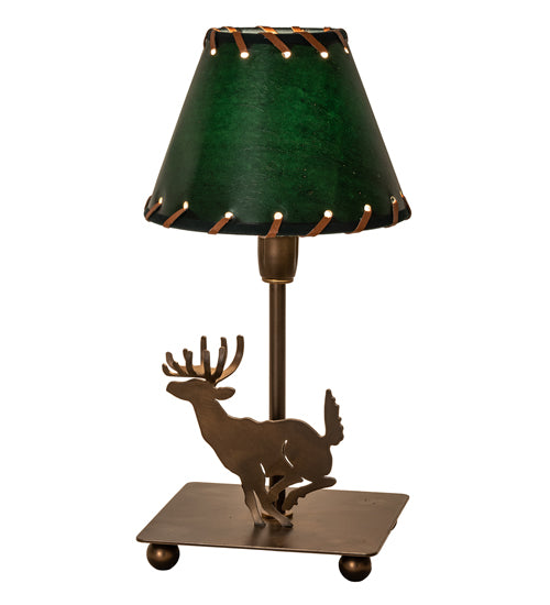 Black High Scampering Deer Accent Lamp