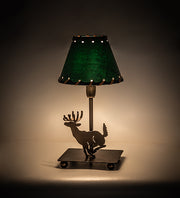 Black High Scampering Deer Accent Lamp