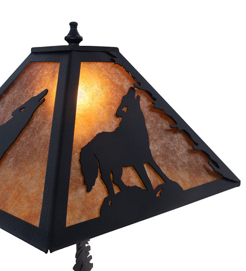 22" High Forest Wolf Accent Lamp 2 | The Cabin Shack