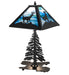 22" High Pine Deer Forest Accent Lamp 1 | The Cabin Shack