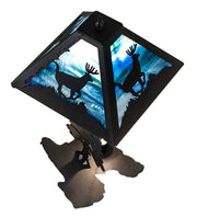 22" High Pine Deer Forest Accent Lamp 3 | The Cabin Shack