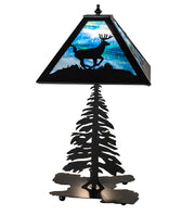 22" High Pine Deer Forest Accent Lamp 4 | The Cabin Shack