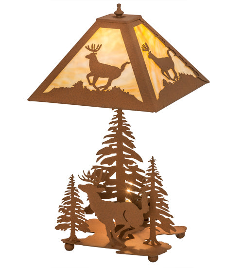22" High Scampering Deer Table Lamp 2 | The Cabin Shack