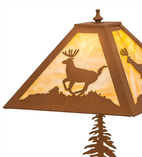 22" High Scampering Deer Table Lamp 1 | The Cabin Shack