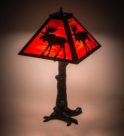 24" High Majestic Moose Table Lamp | The Cabin Shack