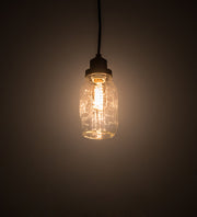 3.75" Wide Clear Glass Mason Jar Pendant | The Cabin Shack