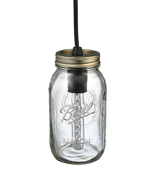 3.75" Wide Clear Glass Mason Jar Wall Sconce 4 | The Cabin Shack