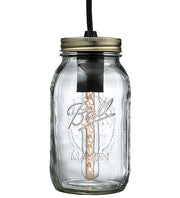 3.75" Wide Clear Glass Mason Jar Wall Sconce 1 | The Cabin Shack