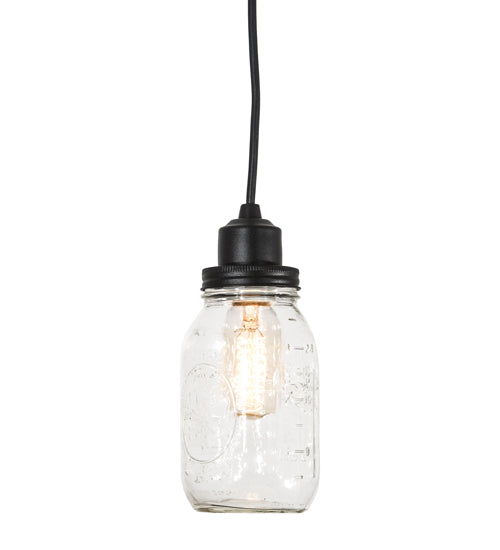 3.75" Wide Clear Glass Mason Jar Pendant 5 | The Cabin Shack